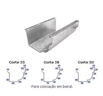 Corte Calha Moldura
